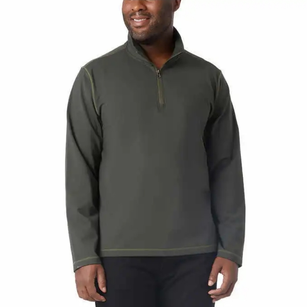 32 degrees mens sweater shirt 1/4 zipper size XL dark green